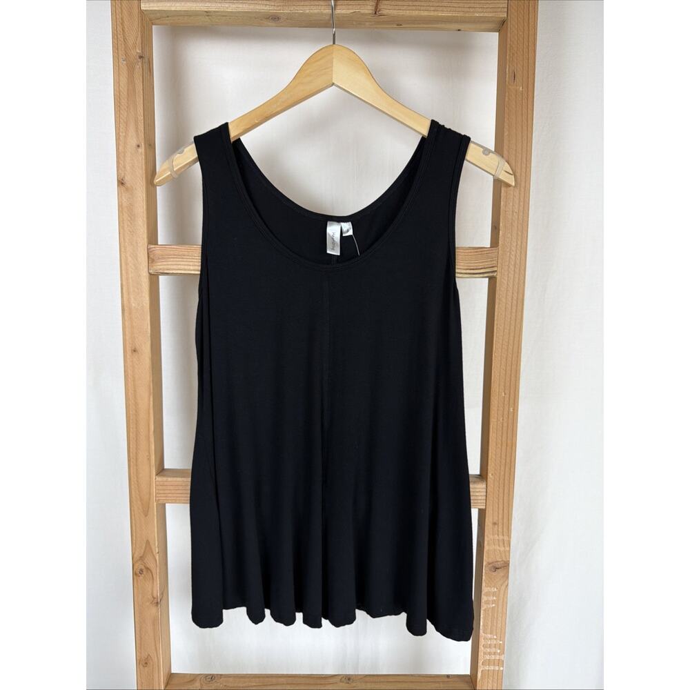 NWT Kleen Black Round Neck Swing Tank Top #0839 Size XS